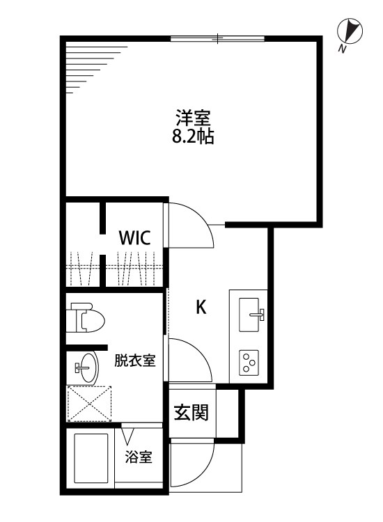 ハトルⅠ 101号室 間取り