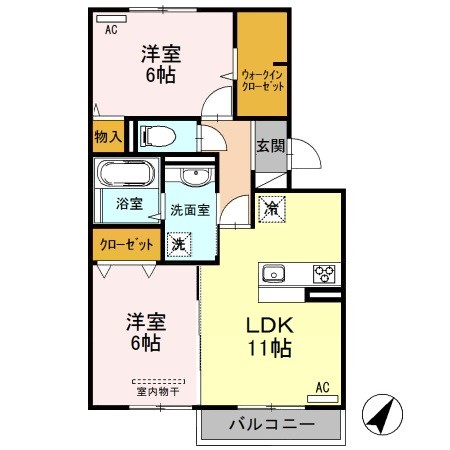 ライフレジデンス 202号室 間取り