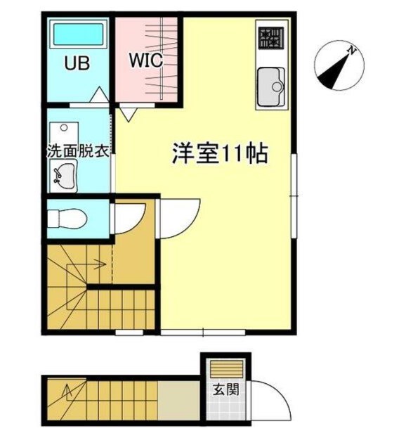 エスポワール 201号室 間取り