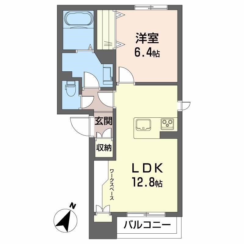 シャーメゾン関屋 202号室 間取り