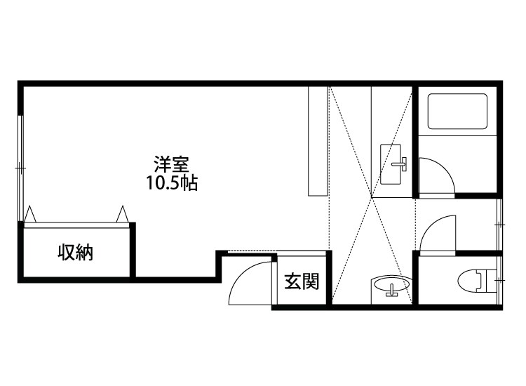 ロイヤルパレス峰 205号室 間取り