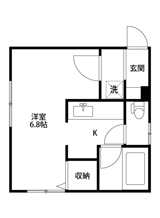 マロンブリッジ 201号室 間取り