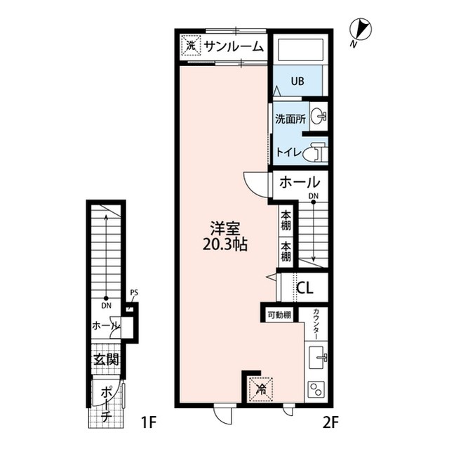 La terre riche 3-203号室 間取り