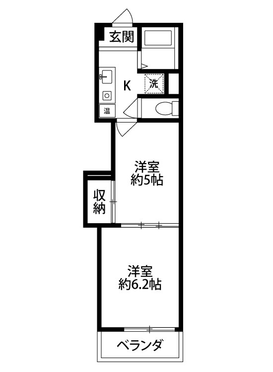 レジデンスカープ新潟 607号室 間取り