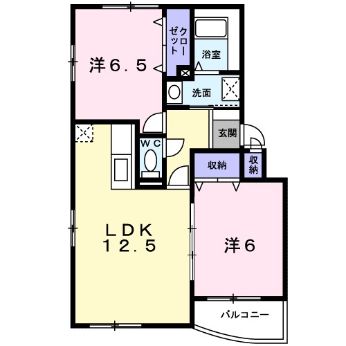 ラ・クレⅡ 404号室 間取り