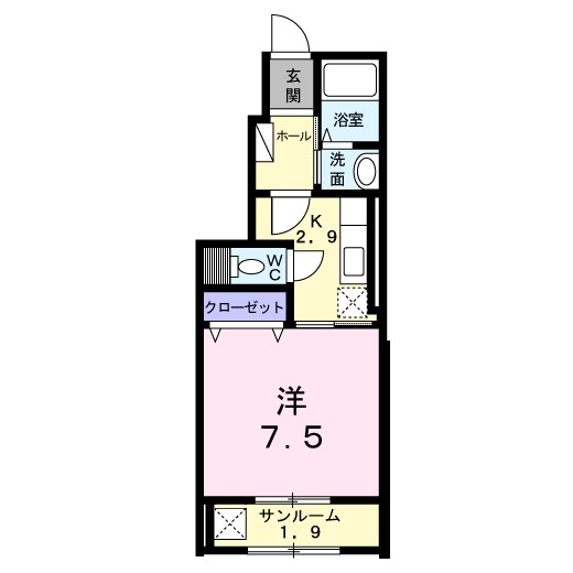 ラ　ミア　カーサ 101号室 間取り