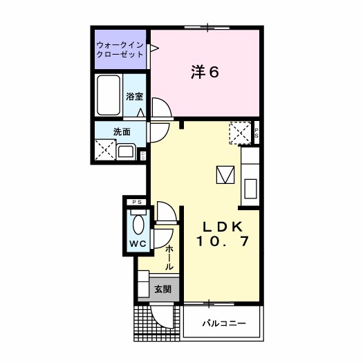 アクアノーヴァＢ 103号室 間取り