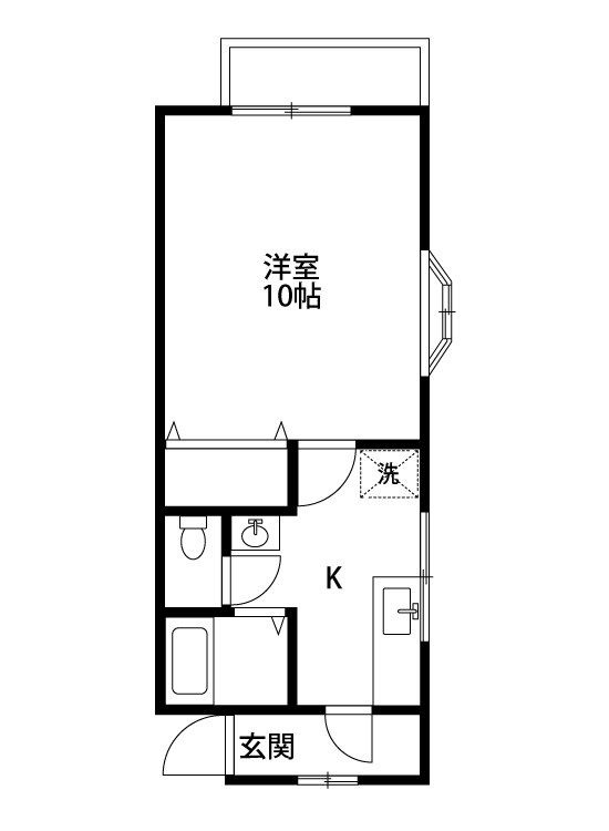 ブラウン２ 201号室 間取り