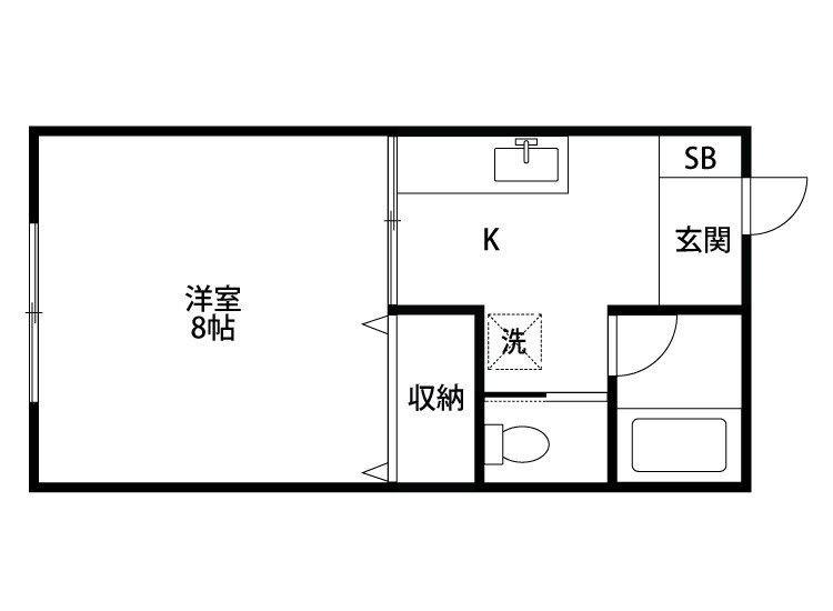 ギャザ・ソレント 201号室 間取り
