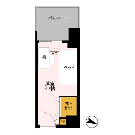 ロイヤルパークスER万代　Share万代 306-F号室 間取り
