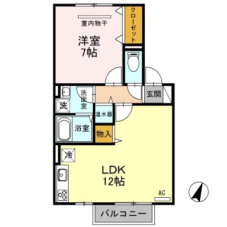 インペリアルコートB 202号室 間取り