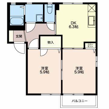 ヴェールいぶき野 103号室 間取り