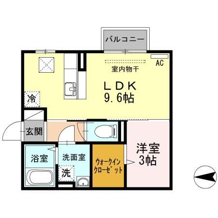 ソレイユ　ルバンⅢ 103号室 間取り
