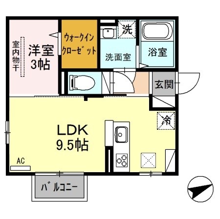 セブンワンテン　G 101号室 間取り
