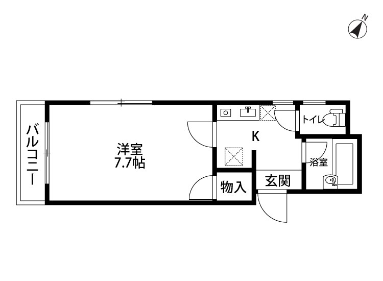 プレーンコート 306号室 間取り