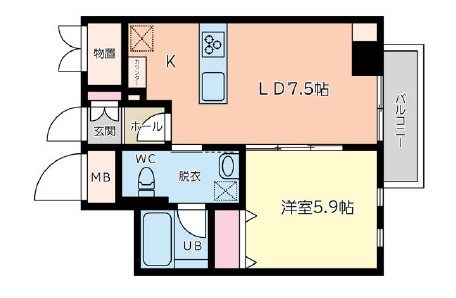 Kaya sumi topia 210号室 間取り