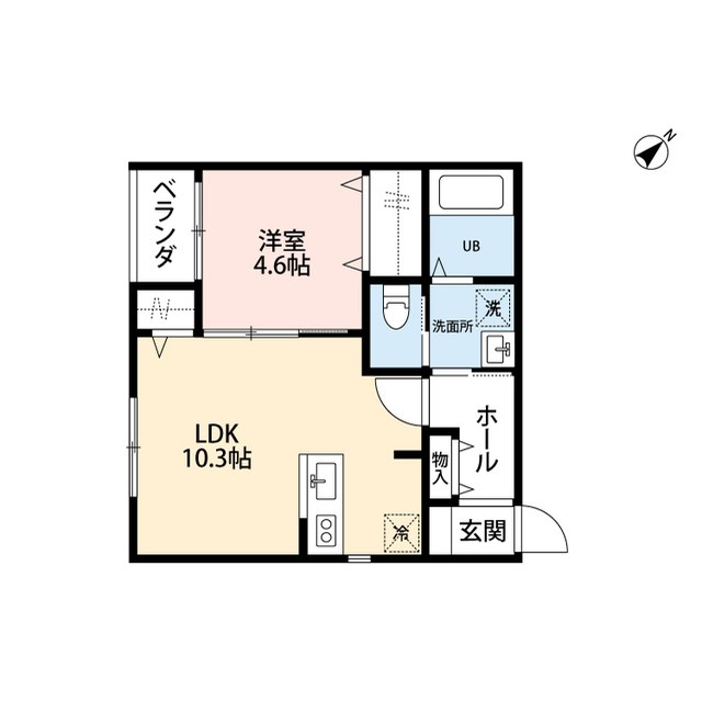Rooms川端町 203号室 間取り