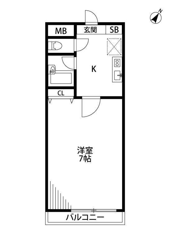 セイブ笹口 302号室 間取り