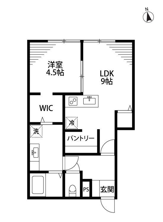 サティスファイ 103号室 間取り