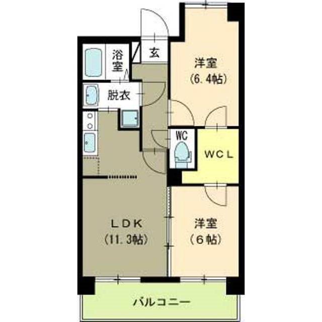 パークハイツ美咲 803号室 間取り