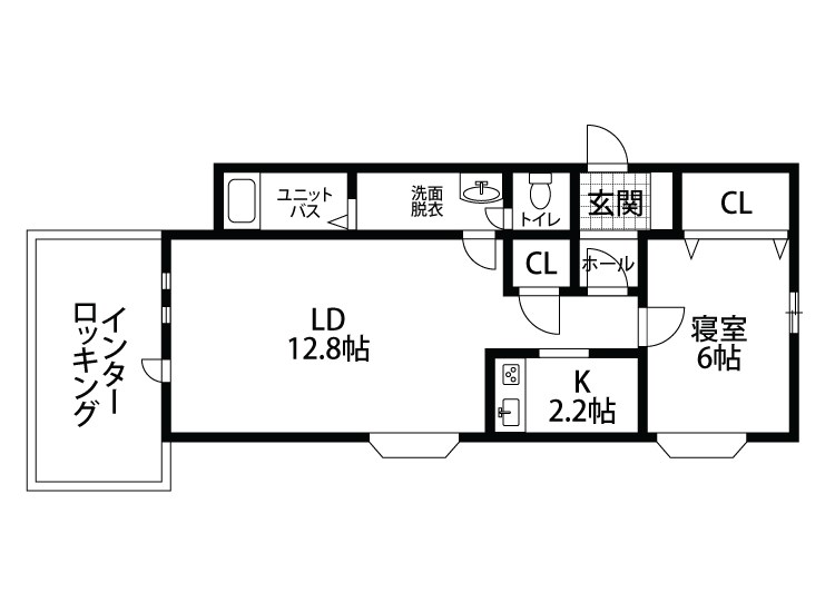 トーワ南長潟 101号室 間取り