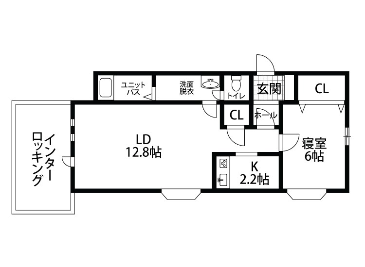 トーワ南長潟 201号室 間取り