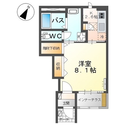 メリーコート 102号室 間取り
