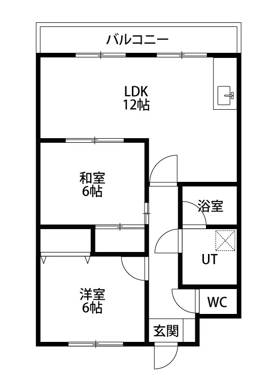 オークランド紫竹 107号室 間取り