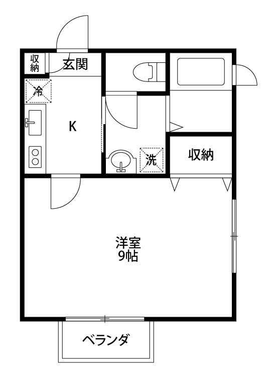 パレスまつかん 102号室 間取り