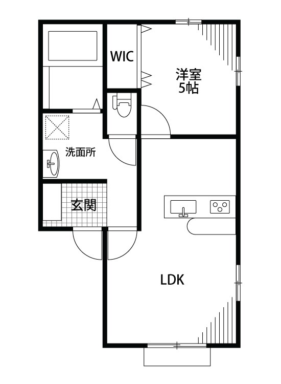 グリーンヴィラ 201号室 間取り