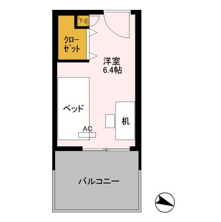 ロイヤルパークスER万代　Share万代 302-G号室 間取り