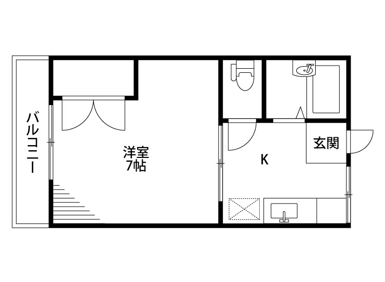 グリーンハイムⅡ B-2号室 間取り