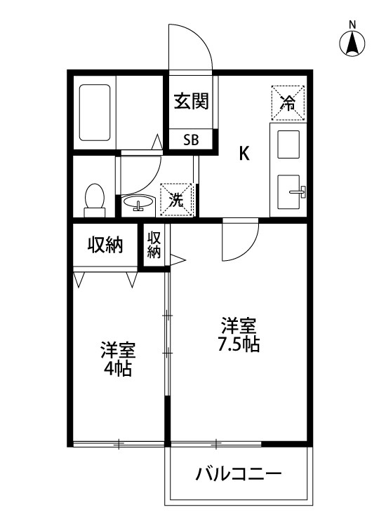 イーストイン 101号室 間取り
