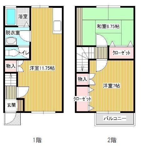 メゾンカネセンB B-6号室 間取り