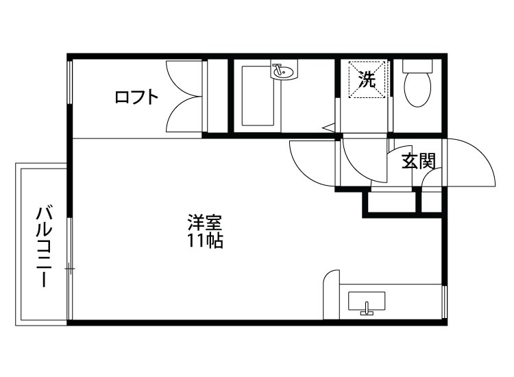 カーサ大森 201号室 間取り