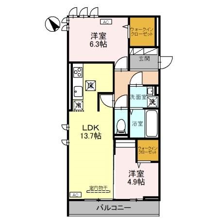 Aoyama New Palace 106号室 間取り