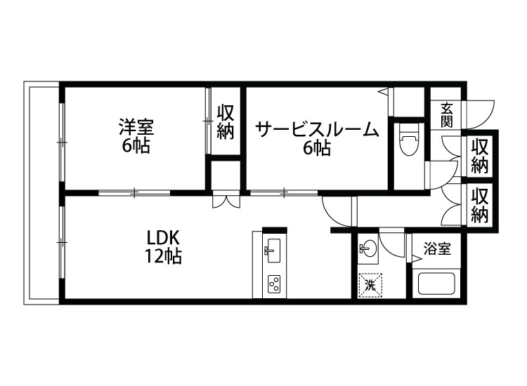 ホーリー弁天橋 405号室 間取り