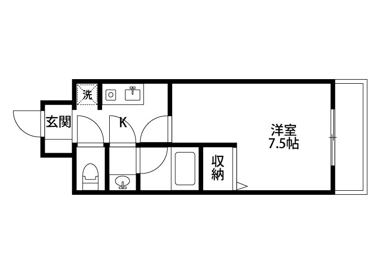 夢ランドワイズテラス笹口 703号室 間取り