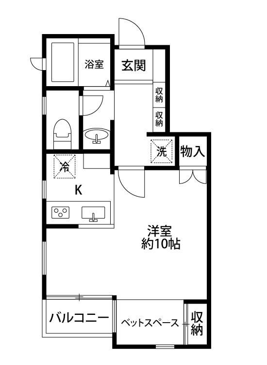ルーエ紫竹山 101号室 間取り