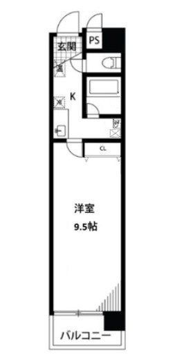 フェリシア東中通 301号室 間取り