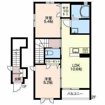 シャーメゾン白山浦 201号室 間取り
