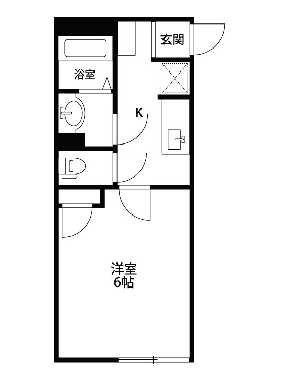 サンハウス 105号室 間取り