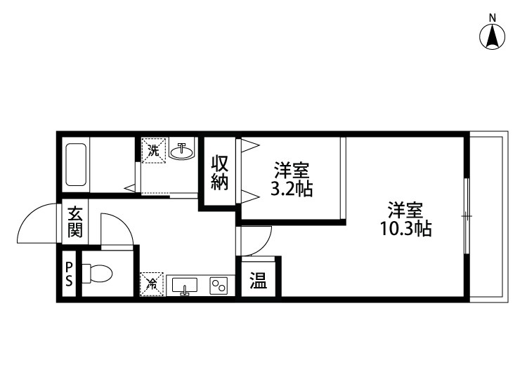 ベルトピア学校町 101号室 間取り