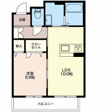 マストタウン上所 B302号室 間取り