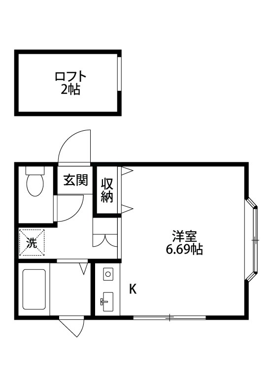 ルーエ鐙西 105号室 間取り