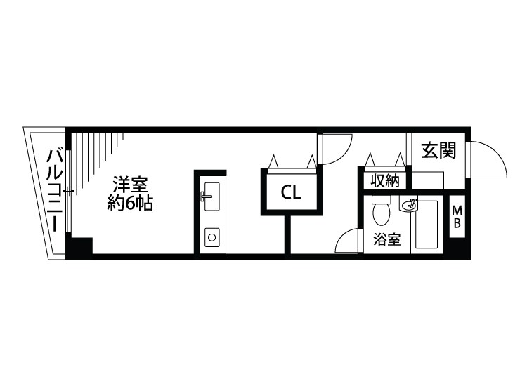 ダイヤモンドハイツ笹口 403号室 間取り
