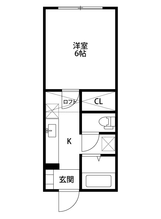 コーポ青木 203号室 間取り