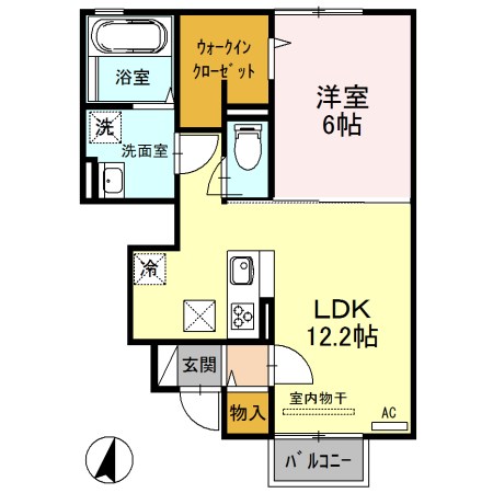 カーサ アルテア 105号室 間取り
