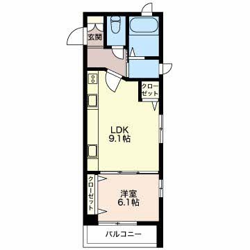 ラ.クリエーションRYU 301号室 間取り
