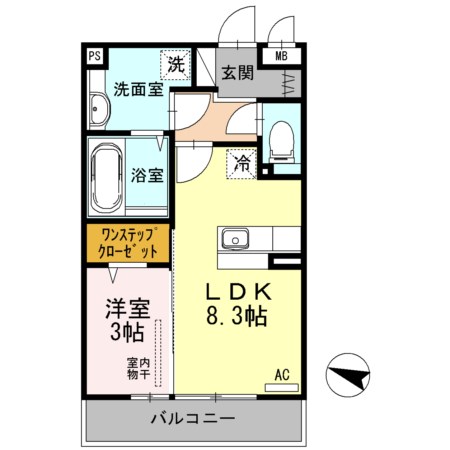 フレッサ A302号室 間取り